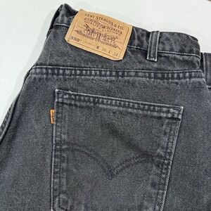 Vintage Levis 550 Jeans Men 32x33 Black Orange Tab USA 90s Relaxed Fit Straight